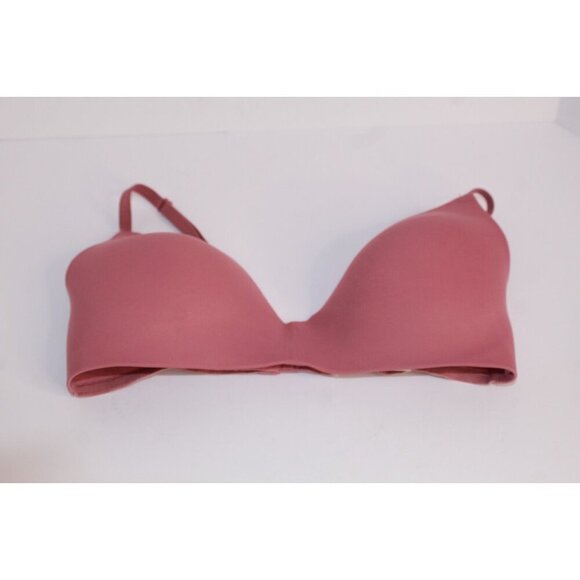 PINK Victoria's Secret 36D Mauve Pink Solid Wear Everywhere Wireless Lightly Bra - Picture 3 of 13